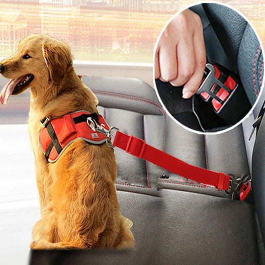 Adjustable Pet Cat, Dog Car Seat Belt Pet Seat Vehicle Dog Harness - allqualityexpress