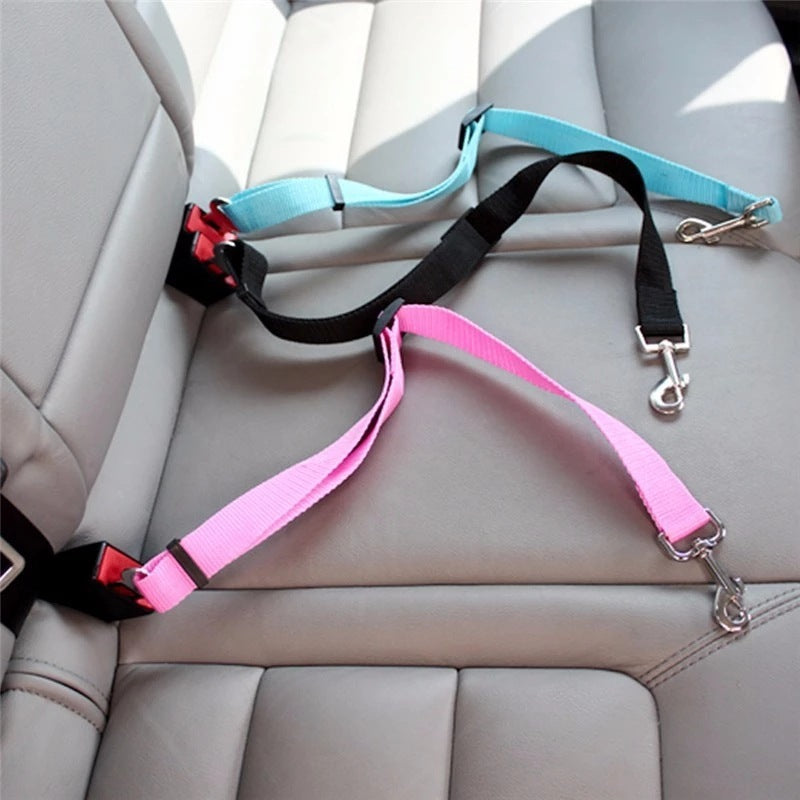 Adjustable Pet Cat, Dog Car Seat Belt Pet Seat Vehicle Dog Harness - allqualityexpress