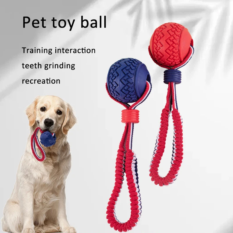 Interactive Dog Toy Ball With Rope - allqualityexpress