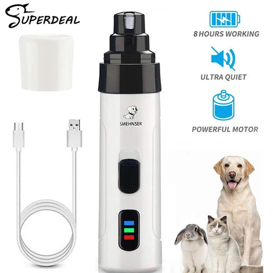 Painless USB Charging Pet Nail Grinders - Rechargeable - allqualityexpress