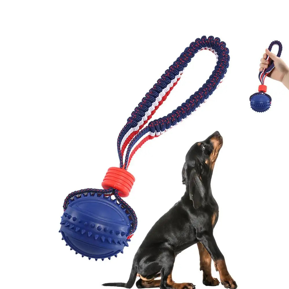 Interactive Dog Toy Ball With Rope - allqualityexpress